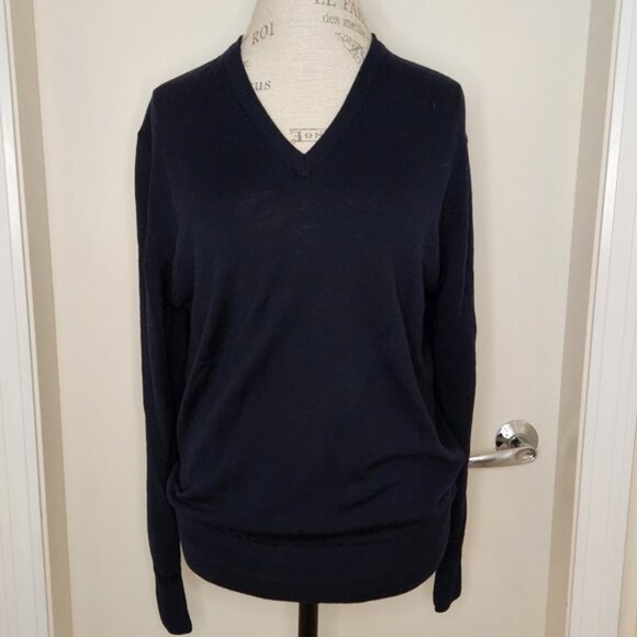 Blue Botany Merino Wool Polo Sweater - Picture 1 of 5